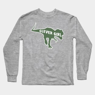 Velociraptor Clever Girl Raptor Jurassic Dinosaur Long Sleeve T-Shirt